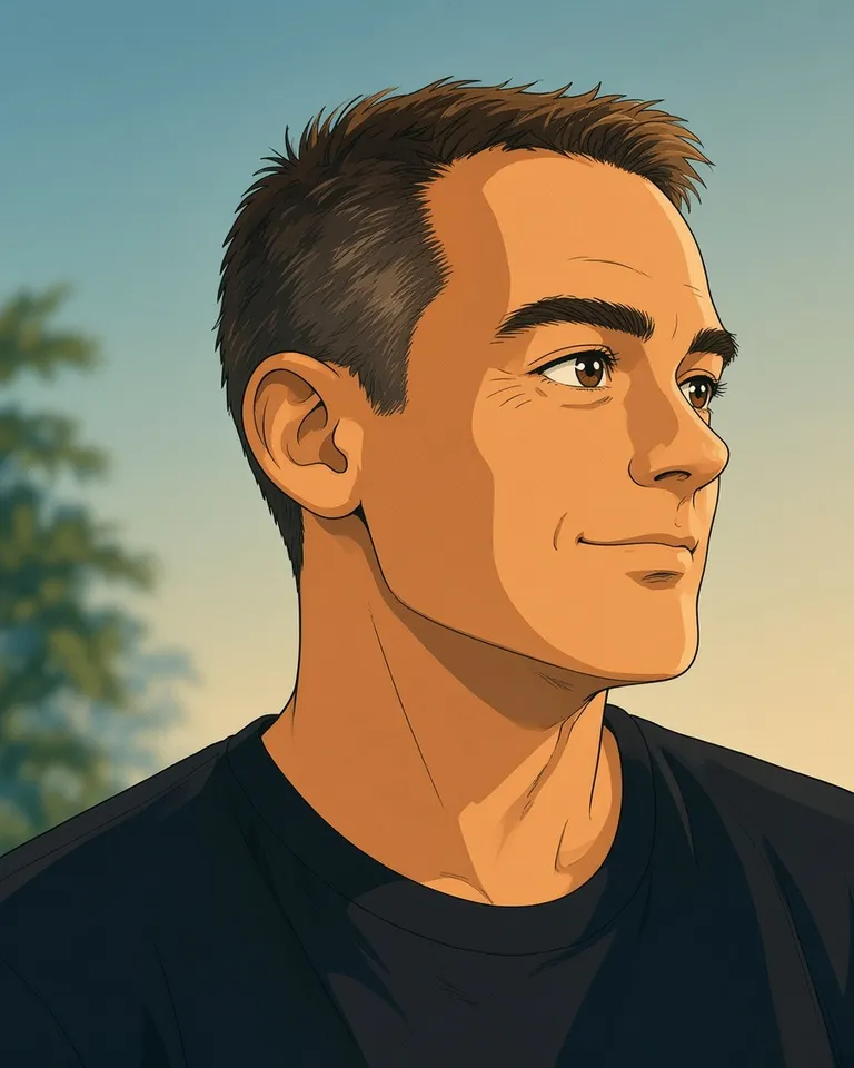 Peter Bartsch, Principal Product Designer, portrait in 2000s Web 2.0 style