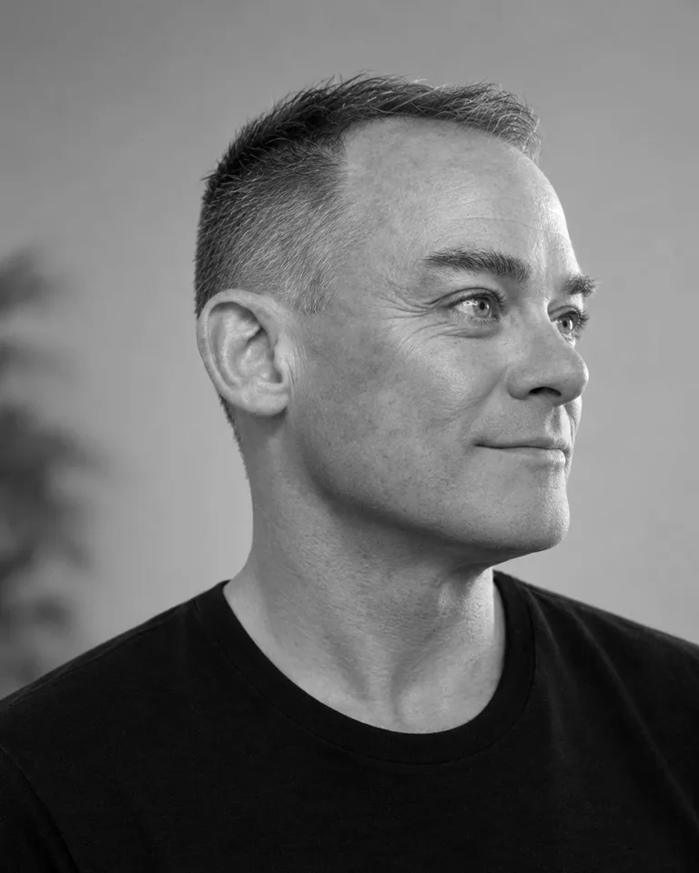 Peter Bartsch, Principal Product Designer, black and white portrait